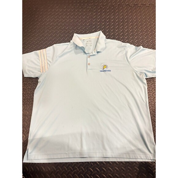 adidas Other - Rare Adidas Men Climacool San Jose State Spartans Polo Shirt Sz XXL Light Blue